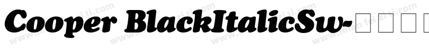 Cooper BlackItalicSw字体转换